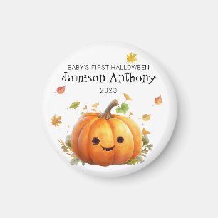 Babys 1e Halloween Schattigee pompoen & bladeren Magneet