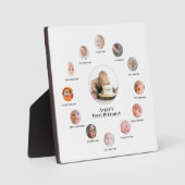 Baby's 1e jaar 12 maanden fotoherinneringen fotoplaat (Voorkant)