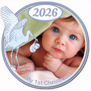 Baby's 1e kerst 2010 fotobeeldje ornament