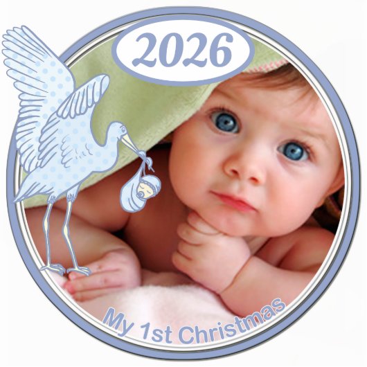 Baby's 1e kerst 2010 fotobeeldje ornament (Voorkant)