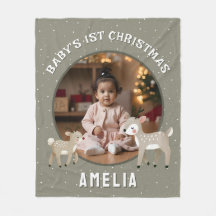 Baby's 1e kerst Rendier Aandenken Foto