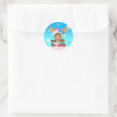 Baby's 1e Kerstmis Moose Schattige Funny Ronde Sticker (Tas)