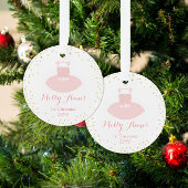 Baby's 1e Kerstmis Roze & Gouden Tutu Ornament