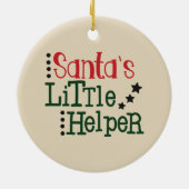 Babys 1e Kerstmis Santas Kleine Helper FOTO Keramisch Ornament (Achterkant)