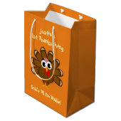 Baby's 1e Thanksgiving Dag op maat Medium Cadeauzakje (Achterkant Gekanteld)