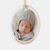 Babys 1st Christmas Custom Two Side Photo Ornament (Rechts)