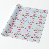Babys 1st Christmas GIFTWRAP Grappig gepersonalise Cadeaupapier (Uitgerold)