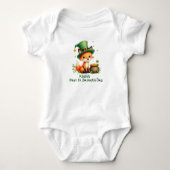 Baby's 1st St. Patrick's Day, Clover Cuddles Romper (Voorkant)