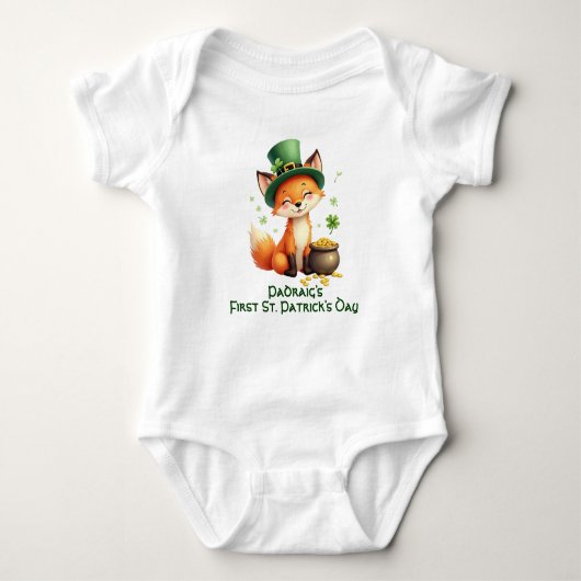 Baby's 1st St. Patrick's Day, Foxy & Fortunate Romper (Voorkant)
