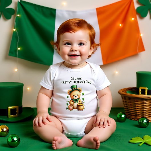 Baby's 1st St. Patrick's Day, Lucky Little One Romper