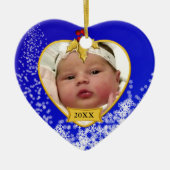 Baby's 2 Sided Photo Keepomwille Kerstmis Keramisch Ornament (Voorkant)