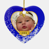 Baby's 2 Sided Photo Keepomwille Kerstmis Keramisch Ornament (Achterkant)