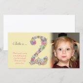 Baby's 2e Verjaardag Bedankt Fotokaart (Voorkant / Achterkant)