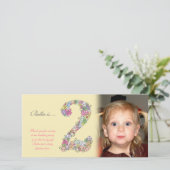 Baby's 2e Verjaardag Bedankt Fotokaart (Staand voorkant)