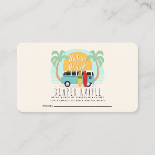 Baby's aan boord Van Gender-Neutrale Luier Raffle Visitekaartje