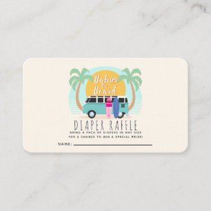 Baby's aan boord van Van Twins Luierraffel Visitekaartje