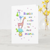 Baby's, aardige mensen kaart (Gele Bloem)