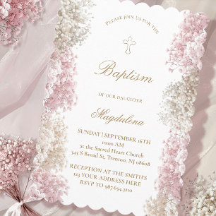 Baby's adem bloemen babymeisje Doop Kaart