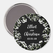 Baby's adem gepersonaliseerd Save the Wedding Date Magneet (Voorkant / Achterkant)