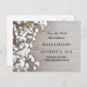 baby's adem rustiek save de datum aankondigingskaart (Voorkant / Achterkant)