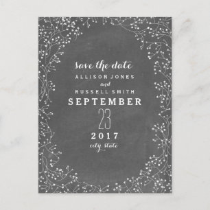 Baby's ademhalingsbord geïnspireerd om de datum op aankondigingskaart