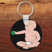 BABY'S ARM HOLDING APPLE SLEUTELHANGER (Voorkant)