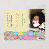 Baby's Baby 1e verjaardag Foto Briefkaart (Achterkant)