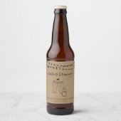 Baby's Bierbrouwen Paar's Baby shower Bier Etiket (Voorkant)