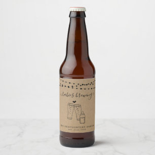 Baby's Bierbrouwen Paar's Baby shower Bier Etiket