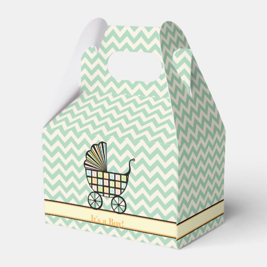 Baby's Blocks Wandelwagen Baby shower Favor Box Bedankdoosjes (Achterkant)