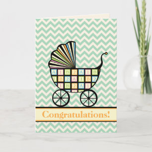 Baby's Blocks Wandelwagen Wenskaart Kaart