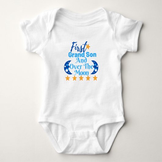 Baby's' Bodysuit - Eerste kleinzoon Print Body Sui (Voorkant)