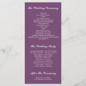 Baby's Breath Amethist en Silver Wedding Program Programma (Achterkant)