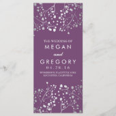 Baby's Breath Amethist en Silver Wedding Program Programma (Voorkant)