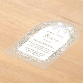 Baby's breath Baptism boy Acrylic Invitation (Poser)