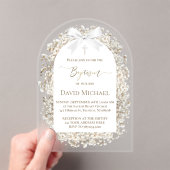 Baby's breath Baptism boy Acrylic Invitation (In situ (ordinateur de poche))