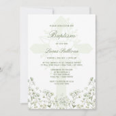 Baby's Breath Baptism Invitation (Devant)