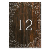 Baby's Breath Barn Wood Numéro de table (Dos)