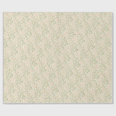 Baby's Breath Bloemen Boho Chic Doop Bruiloft Cadeaupapier (Vlak)