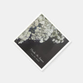 Baby's Breath Bloemen & Donker Rustiek Hout Party Servetten (Hoek)