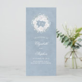 Baby's Breath Bloemen Monogram Stoffig Blauw Progr Programma (Staand voorkant)