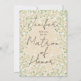 Babys Breath Bloemen Wil je mijn getuige zijn Kaart