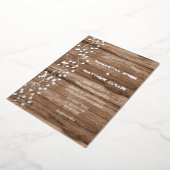 Baby's Breath Bloemen Wilde Bloem Goud Folie Bruil Folie Uitnodiging (Gedraaid)