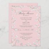 Baby's Breath Bloemenkrans Rustieke Meisje Baby Sh Kaart (Voorkant / Achterkant)