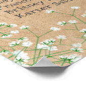 Baby's Breath Bloemrijke Rustieke Trouw Zittijd Ch Poster (Hoek)