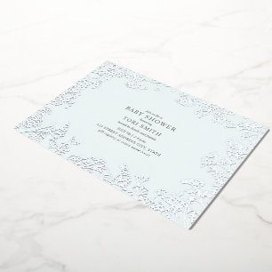 Baby's Breath Blue Boy Baby shower Folie Uitnodiging