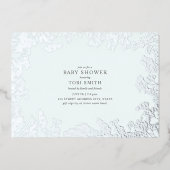 Baby's Breath Blue Boy Baby shower Folie Uitnodiging (Voorkant)