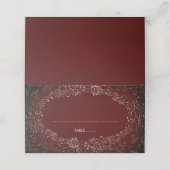 Baby's Breath Bourgondië en Gold Wreath Bruiloft (Buitenkant ongevouwen)