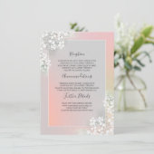 Baby's Breath Bruiloft Details Informatie Gast Informatiekaartje (Staand voorkant)