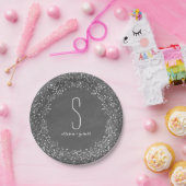 Baby's Breath Chalkboard Monogram Huwelijk Papieren Bordje (Feest)